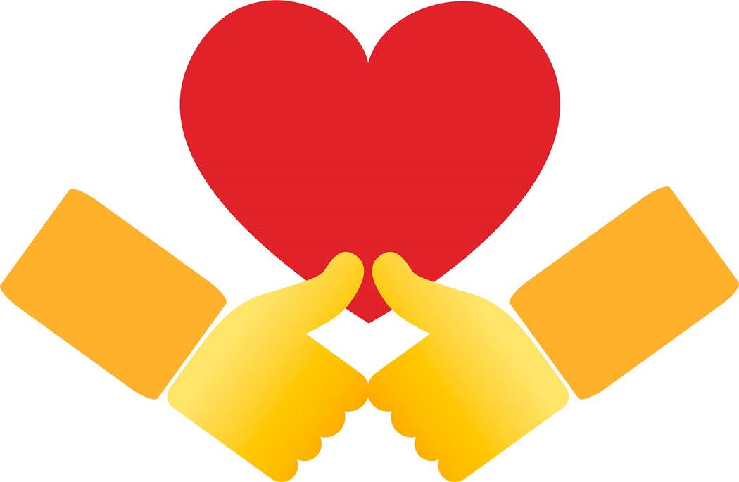 Kuvassa uusi anteeksi antamista merkitsevä emoji, jossa kuvasymbolina sydän ja kaksi peukkua yhdessä