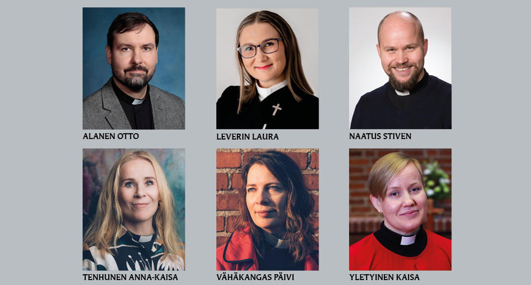 Munkkiniemen seurakunnan kirkkoherraehdokkaat 2021 kasvokuvissa