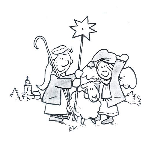 Piirroskuva - Erkki Kuusanmäki - paimenet