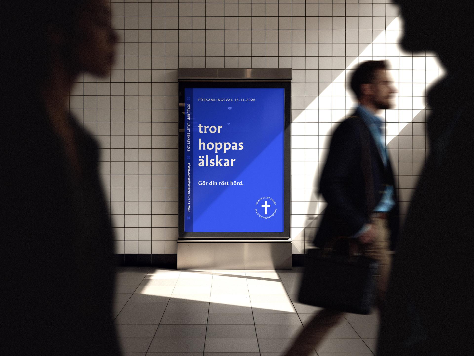 En valaffisch på stan.