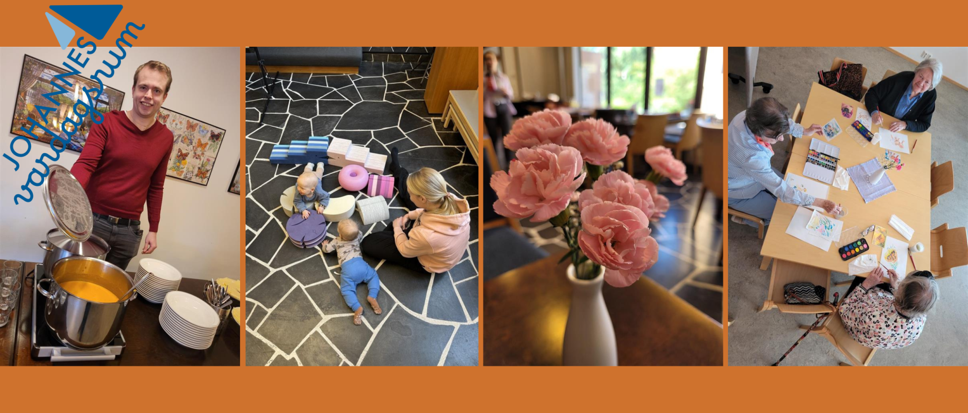 Fyra bilder från vardagsrummets verksamhet