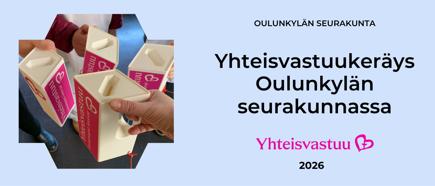 Kädet pitelevät yhteisvastuukeräyslippaita